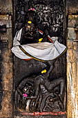 The great Chola temples of Tamil Nadu - The Airavatesvara temple of Darasuram. Sri Sarabheshwarar (Shiva) subduing the ferocious Narisimha (Vishnu). 